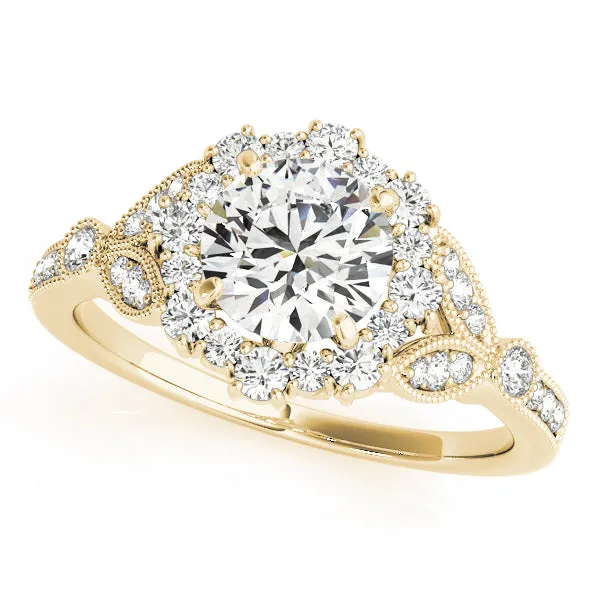 Engagement Rings Halo Round - TN50868-E