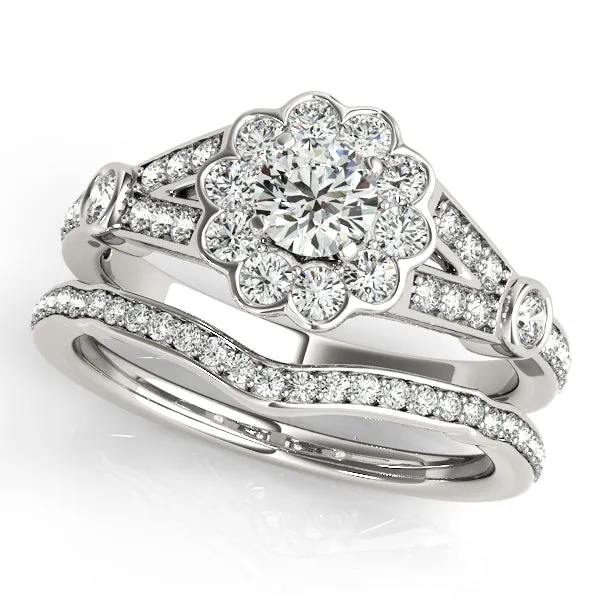 Engagement Rings Halo Round - TN50880-E