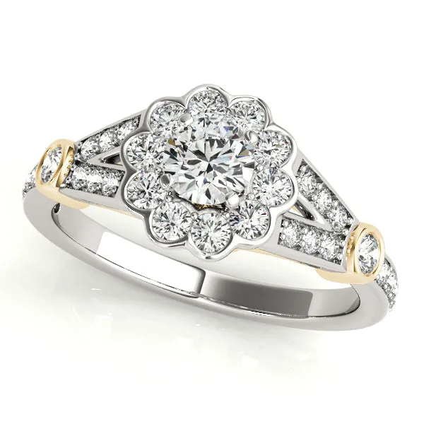 Engagement Rings Halo Round - TN50880-E