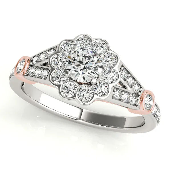 Engagement Rings Halo Round - TN50880-E