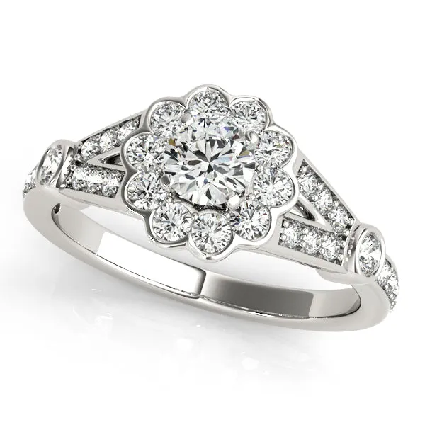 Engagement Rings Halo Round - TN50880-E