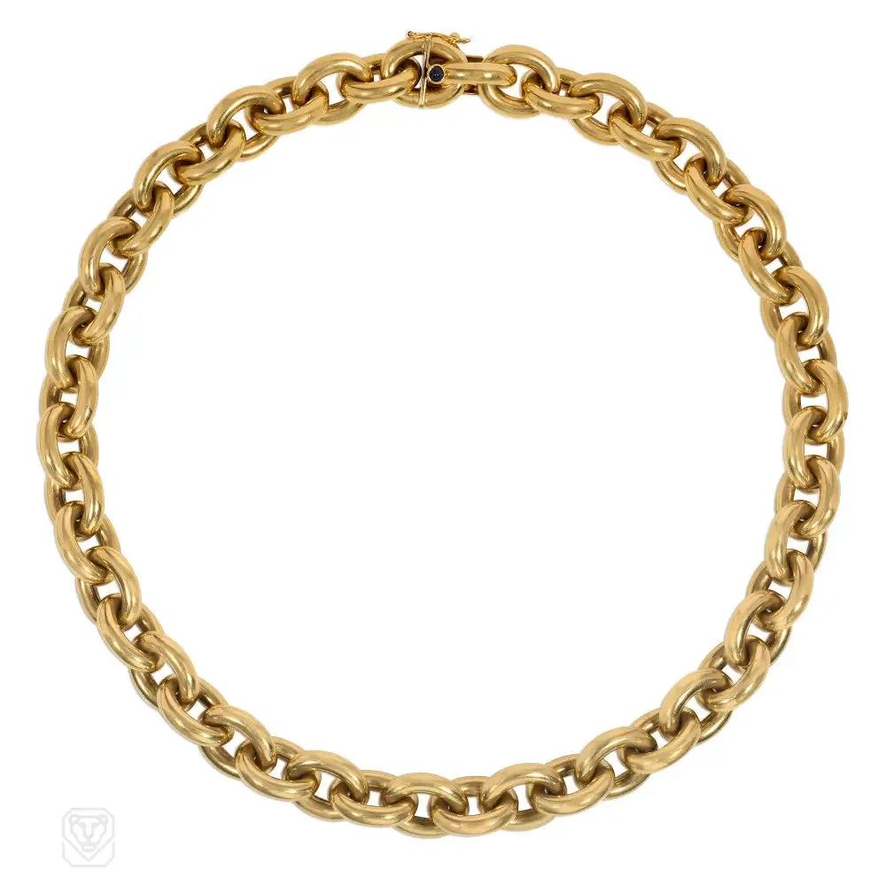 Estate curblink gold necklace