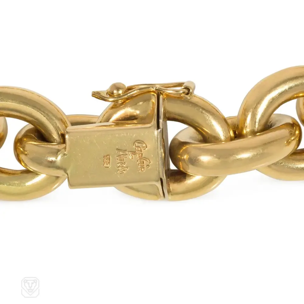 Estate curblink gold necklace
