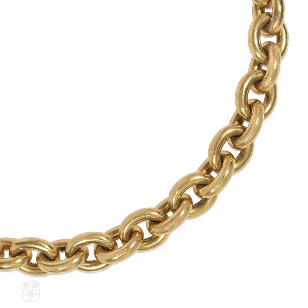 Estate curblink gold necklace