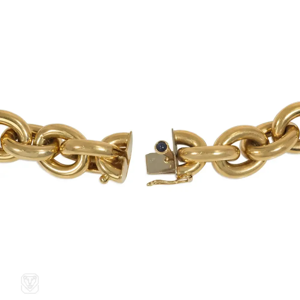 Estate curblink gold necklace
