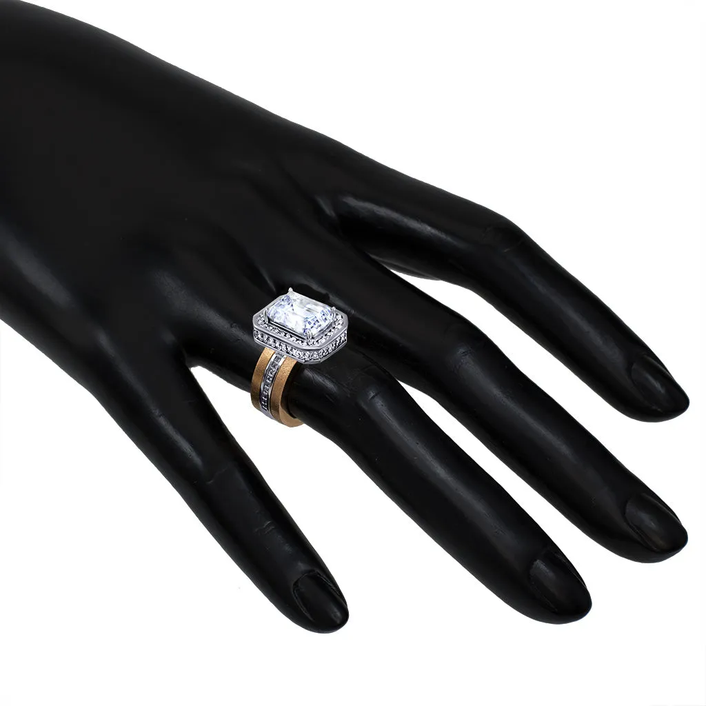 Eternal Love Diamond Emerald Halo Engagement Ring