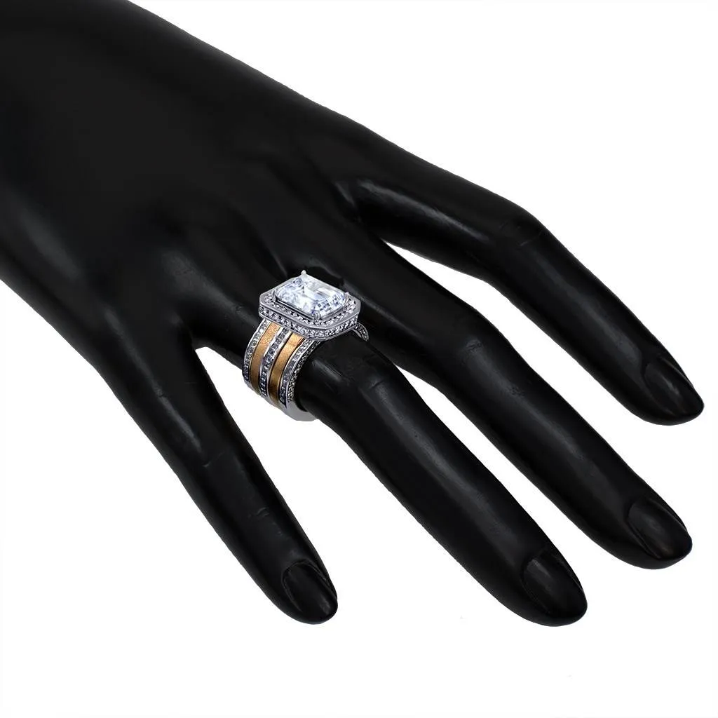 Eternal Love Diamond Emerald Halo Engagement Ring