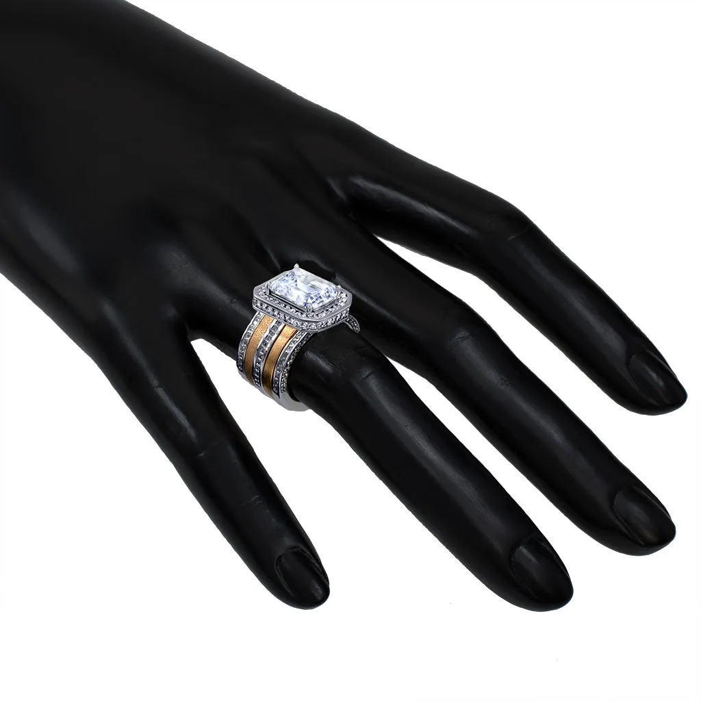 Eternal Love Diamond Emerald Halo Engagement Ring