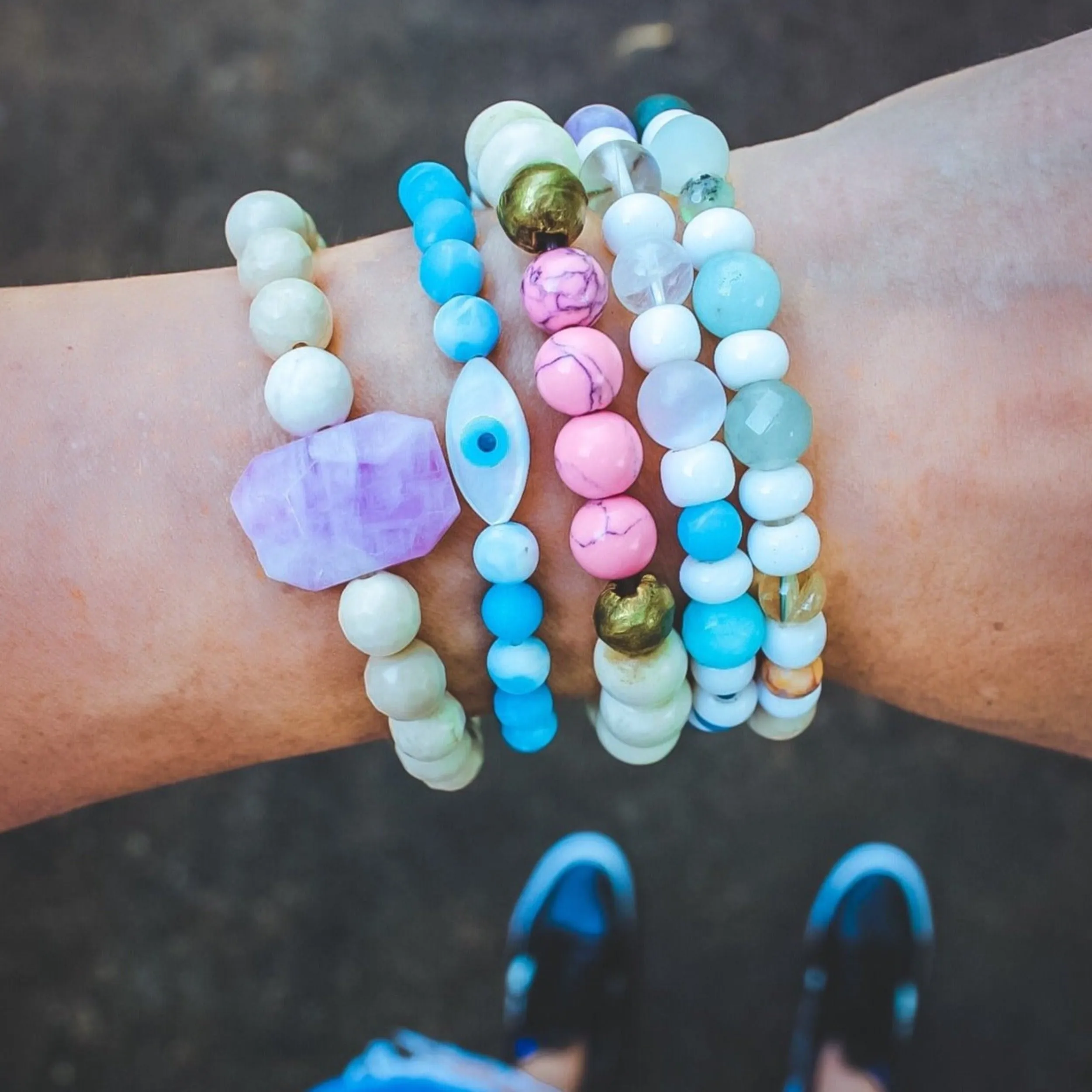 Evil Eye Larimar Bracelet