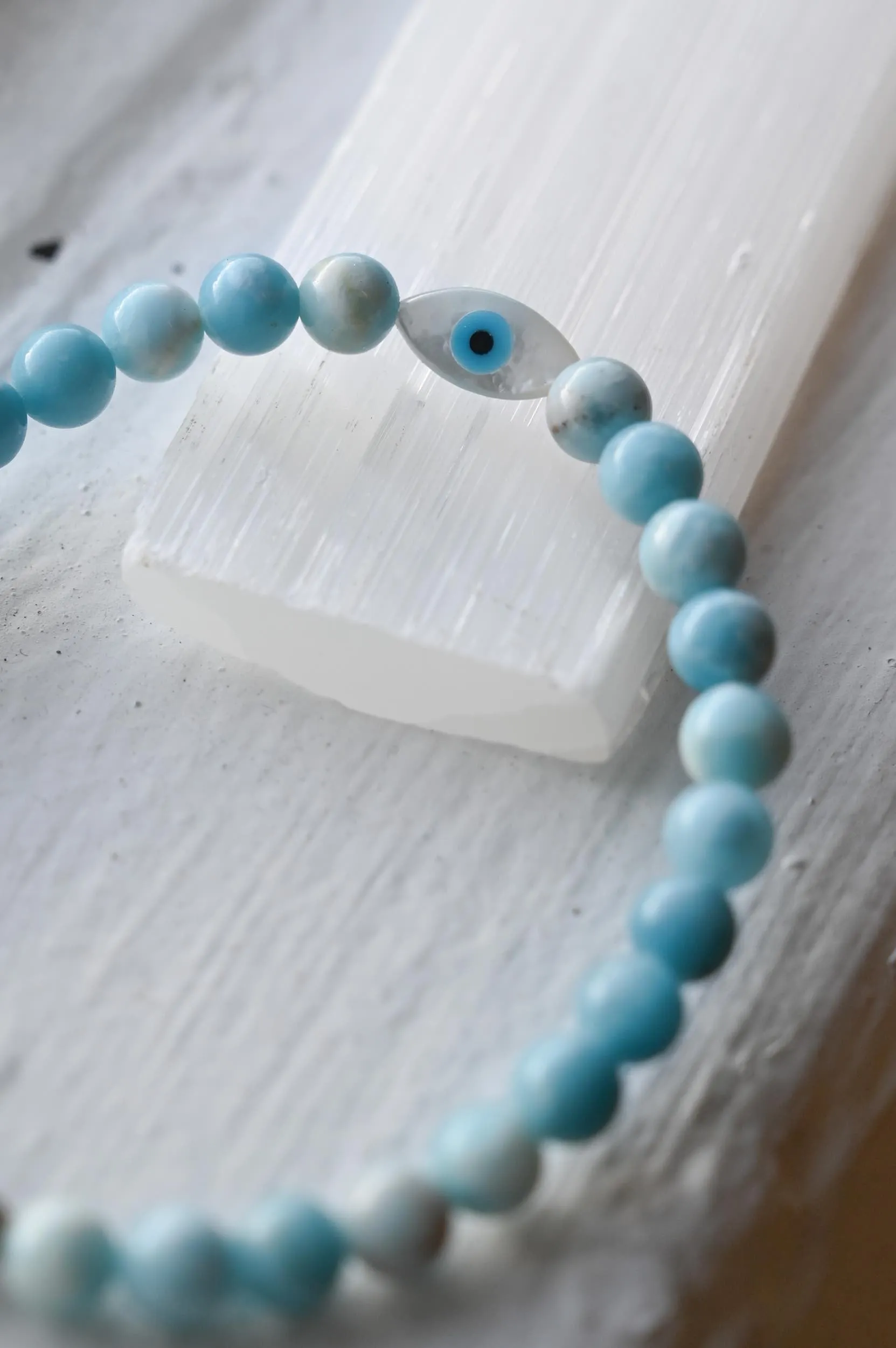 Evil Eye Larimar Bracelet