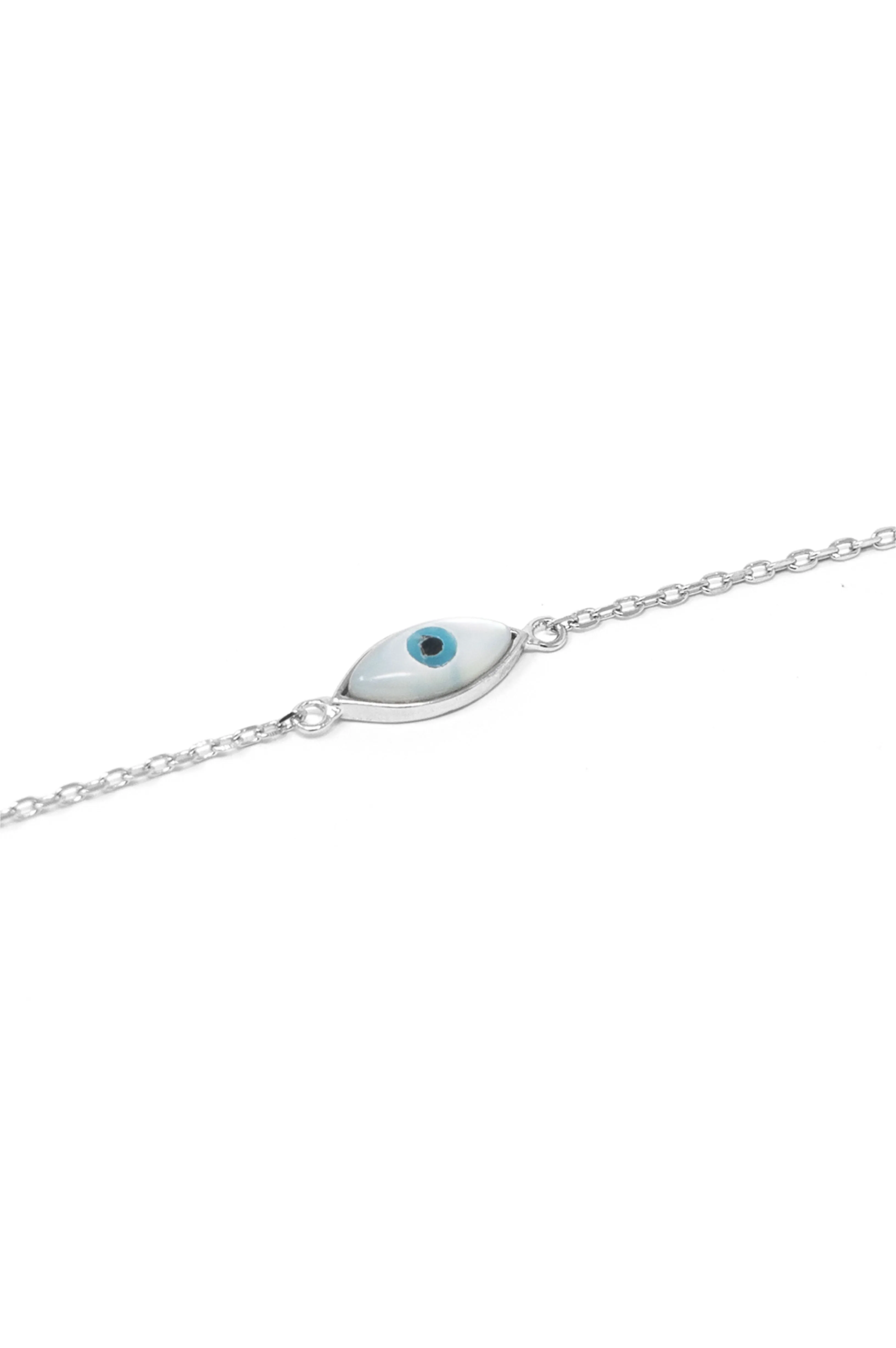 Evil Eye Sterling Silver Chain Bracelet