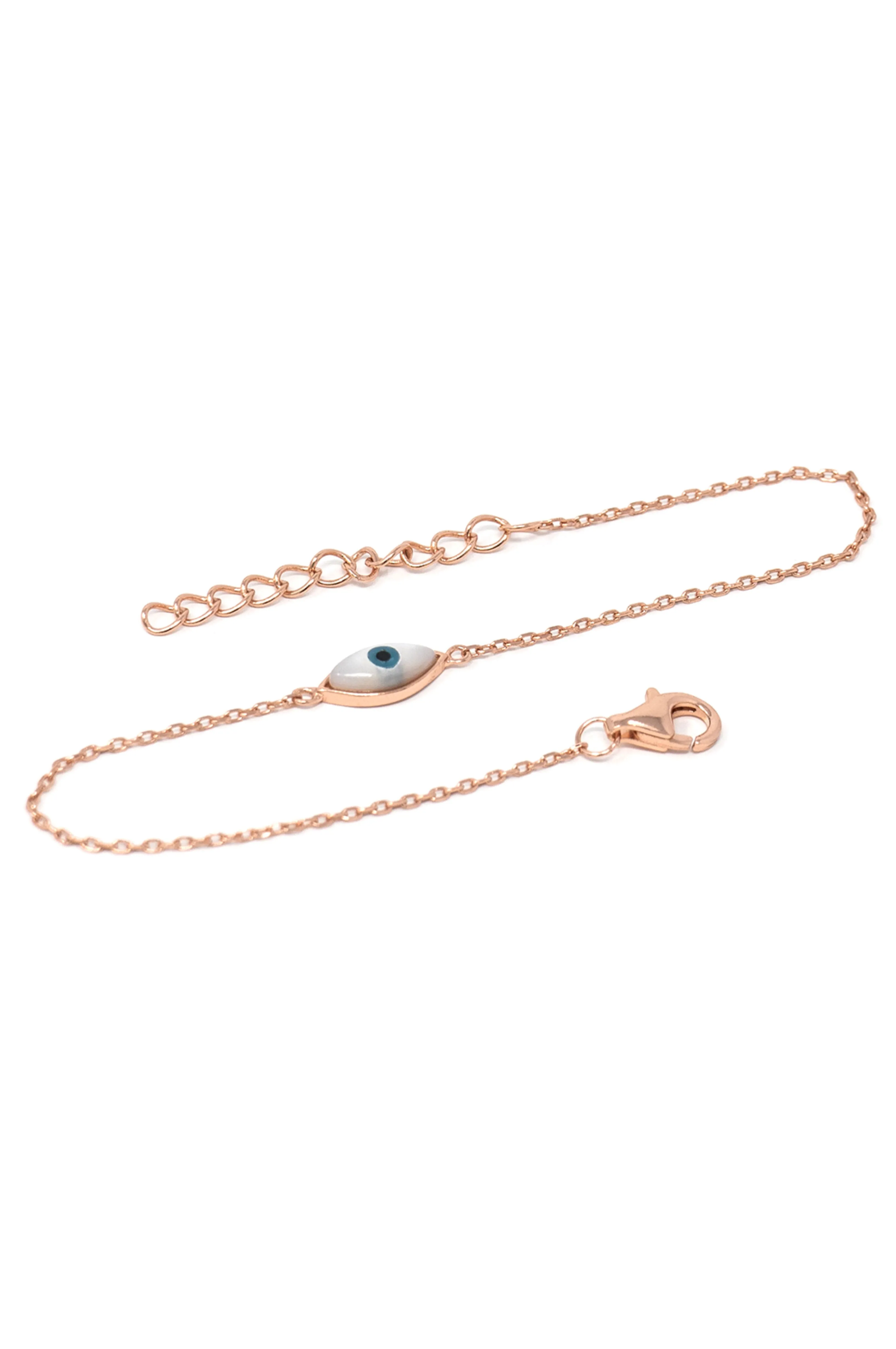 Evil Eye Sterling Silver Chain Bracelet