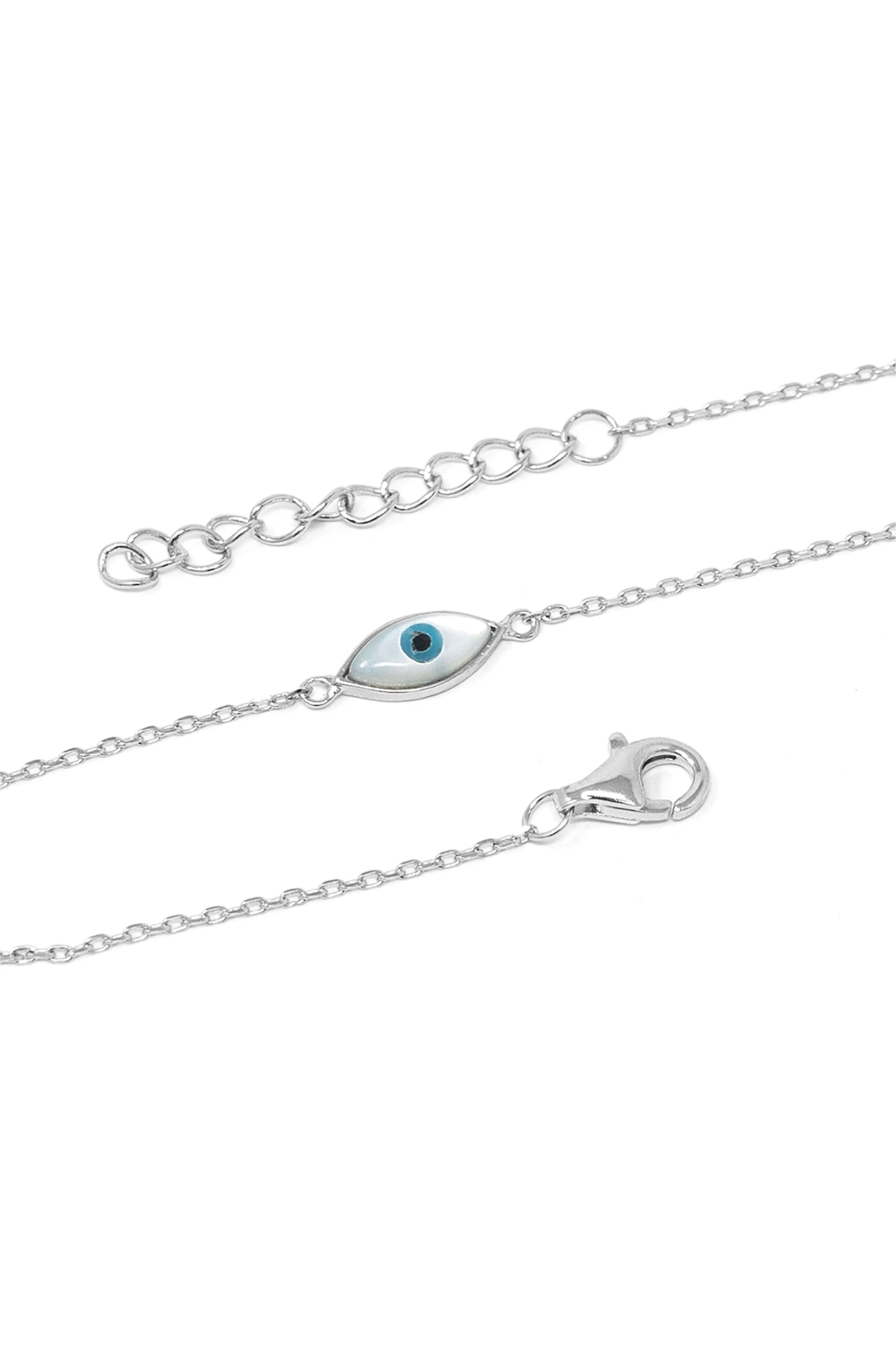 Evil Eye Sterling Silver Chain Bracelet