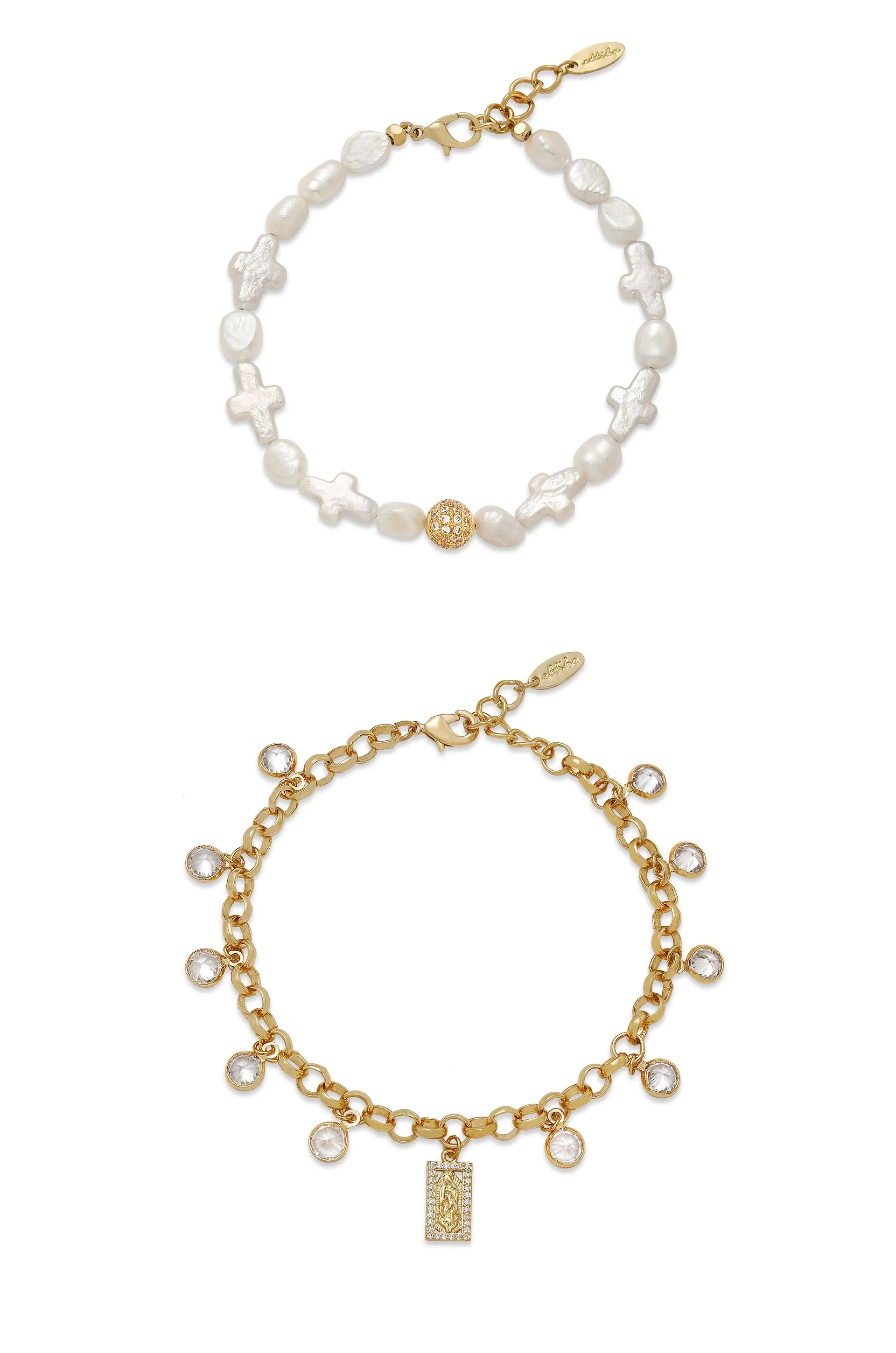 Faithful Pearl and Chain Bracelet Set
