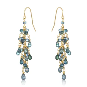 Fanny Green Sapphires Clusters Earrings