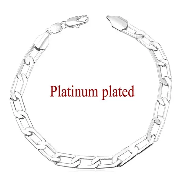 Fashion Stainless Steel Mens Womens Link Chain Bracelets Bangles Unisex Daily Accessaries Birthday Party Holiday Jewlery Gifts