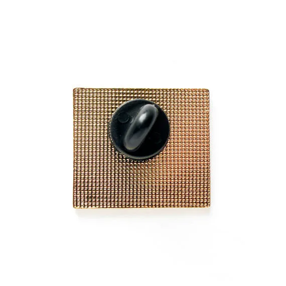 Feminist With a To-Do List Enamel Pin in Black and Gold