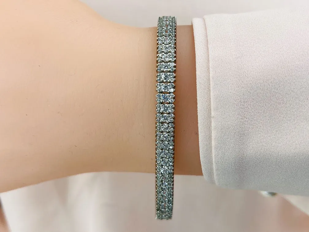 Flashy Prong Set Lab-Grown Diamond Bracelet with 4.88 ct.(finished) 1.2mm, 2.2mm