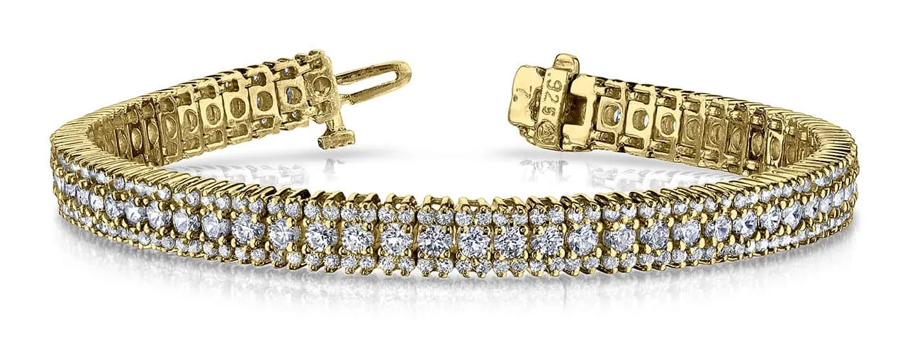 Flashy Prong Set Lab-Grown Diamond Bracelet with 4.88 ct.(finished) 1.2mm, 2.2mm