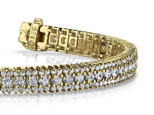 Flashy Prong Set Lab-Grown Diamond Bracelet with 4.88 ct.(finished) 1.2mm, 2.2mm