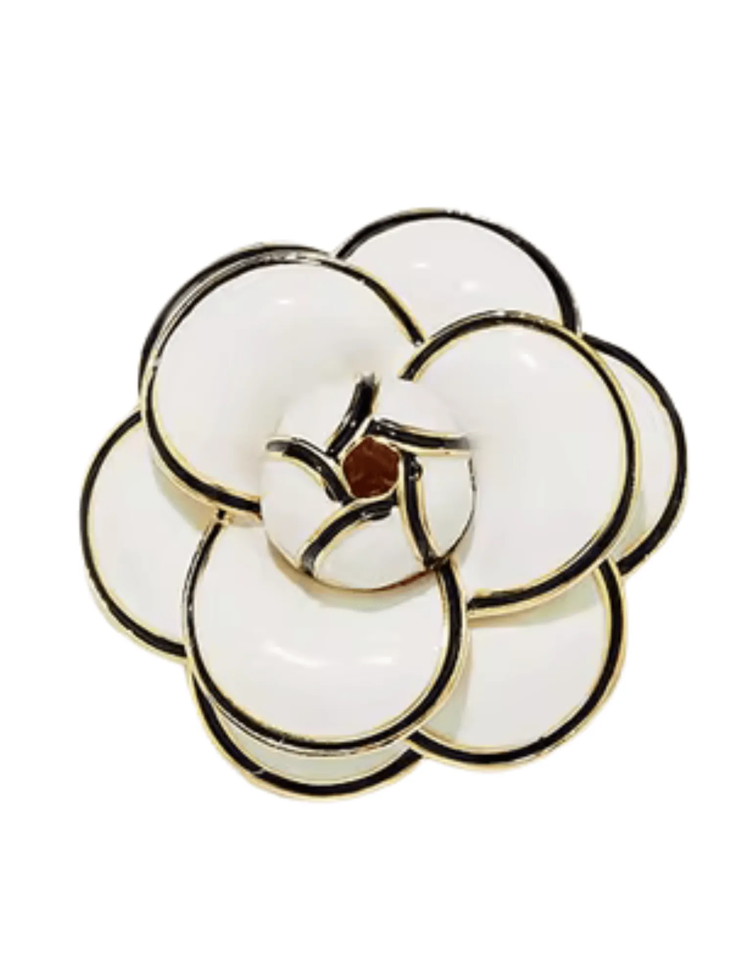 Fleur de Camélia Metal Camellia Brooch