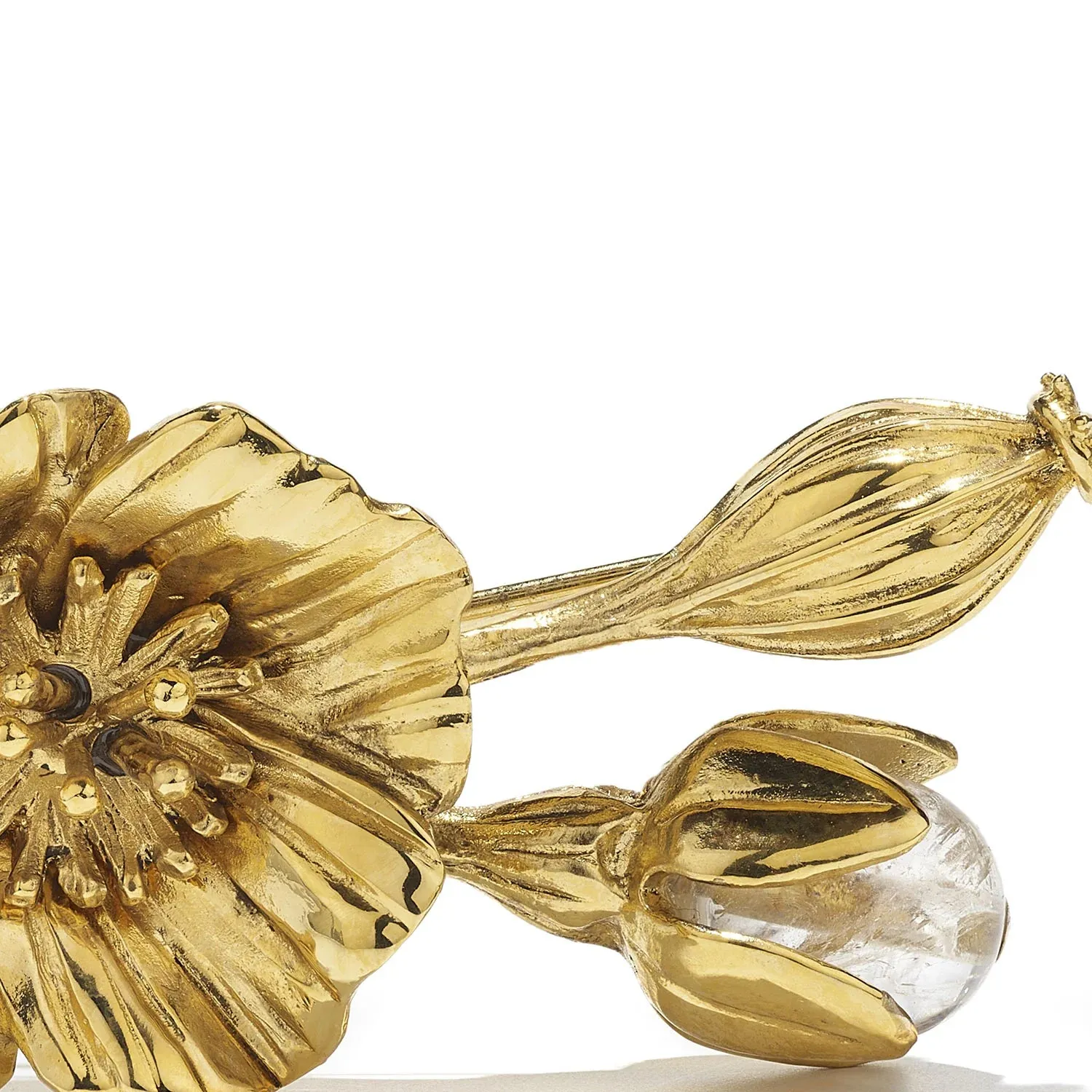 Fleur de Pavot Poppy Flower Bouquet Brooch