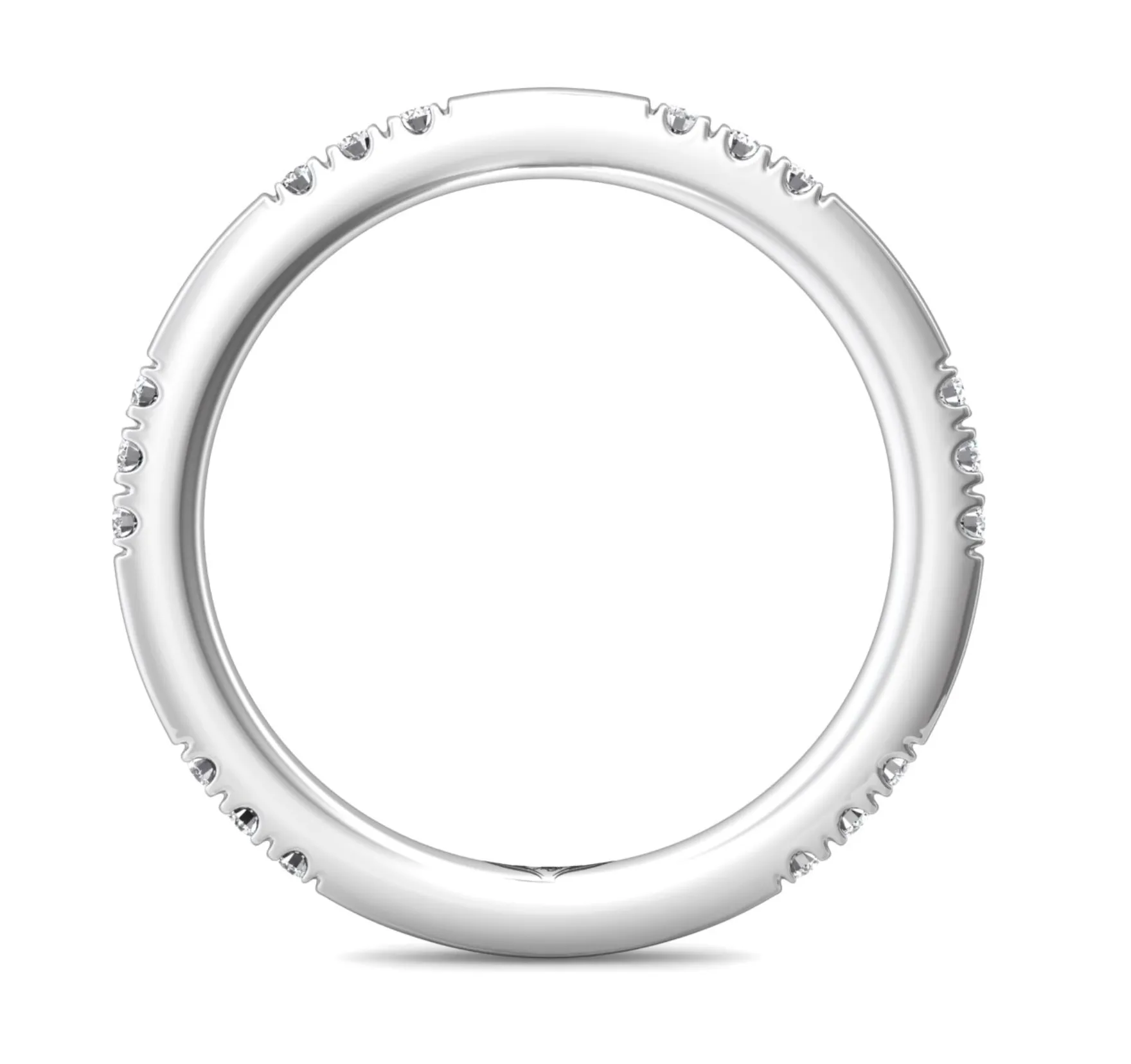 FlyerFit Round Cut Diamond Wedding Band