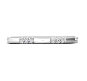 FlyerFit Round Cut Diamond Wedding Band