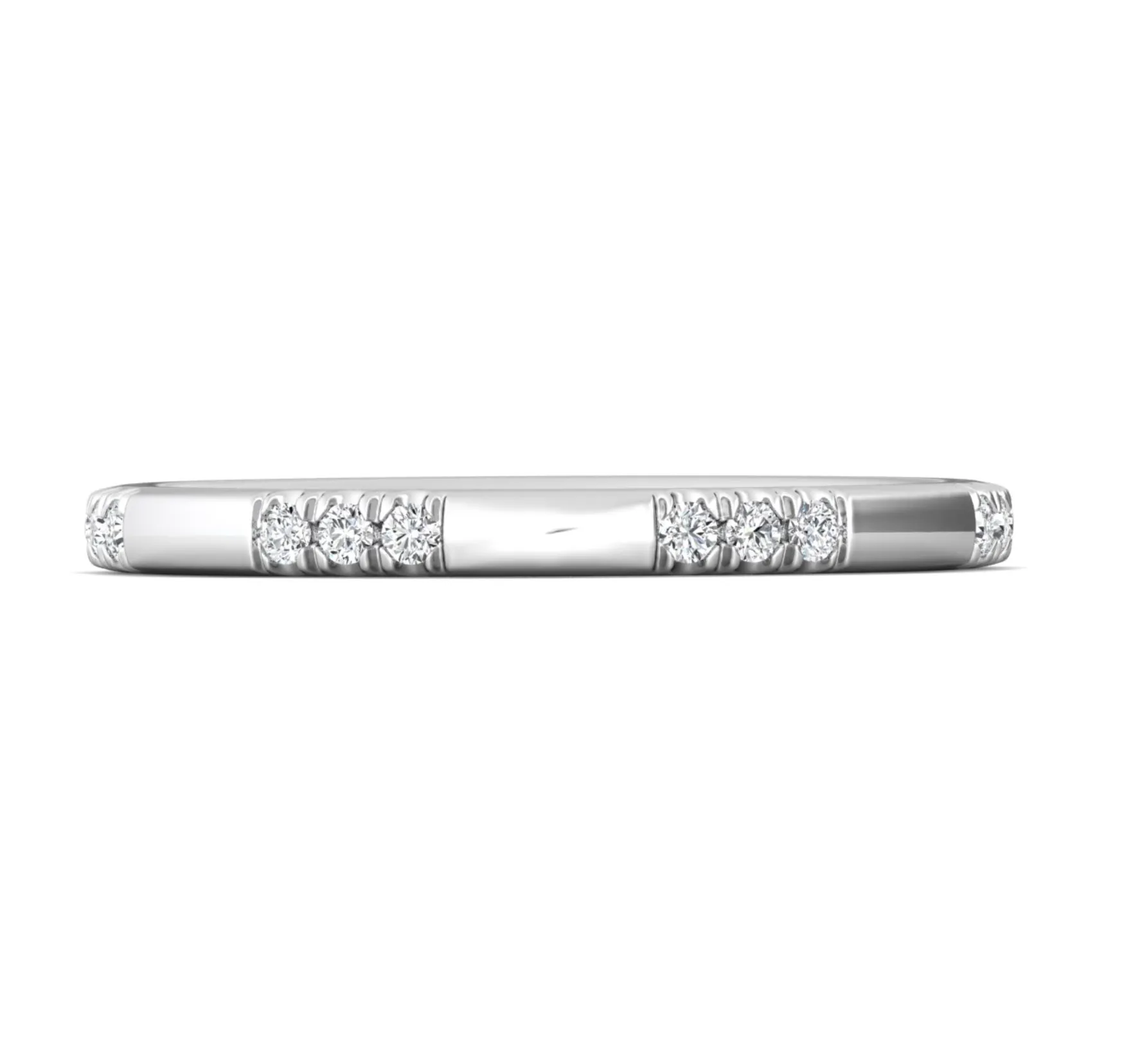 FlyerFit Round Cut Diamond Wedding Band
