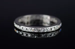 FRENCH CUT ETERNITY PLATINUM BAND