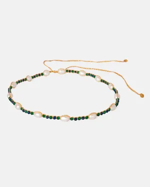 Fresh Water Pearl & Gemstone Horizon Choker  | Gold