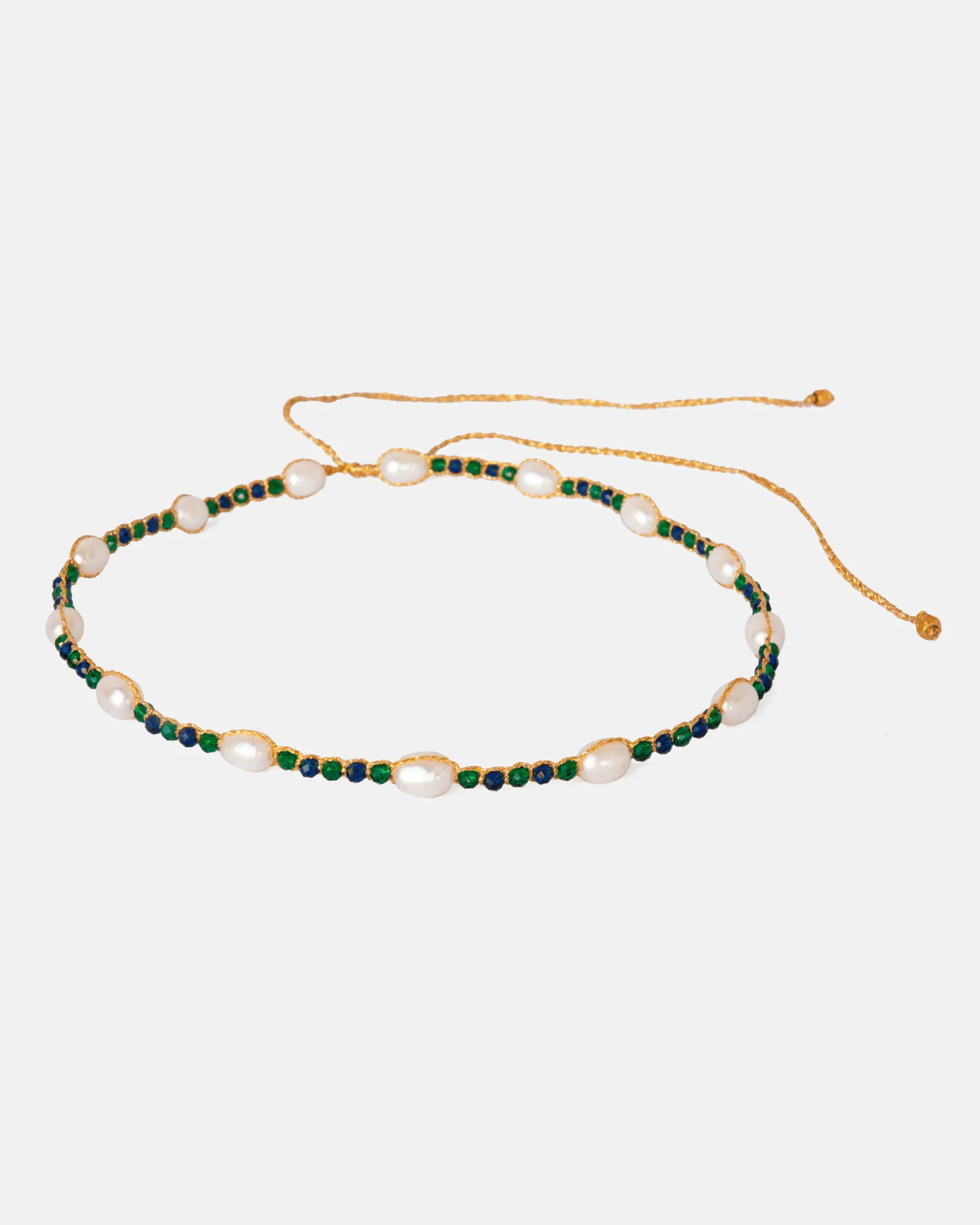Fresh Water Pearl & Gemstone Horizon Choker  | Gold