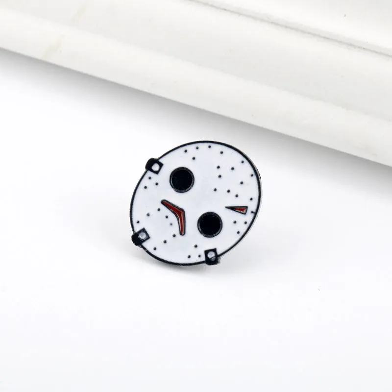 Friday the 13th Jason Mask Enamel Metal Pin 6PCS
