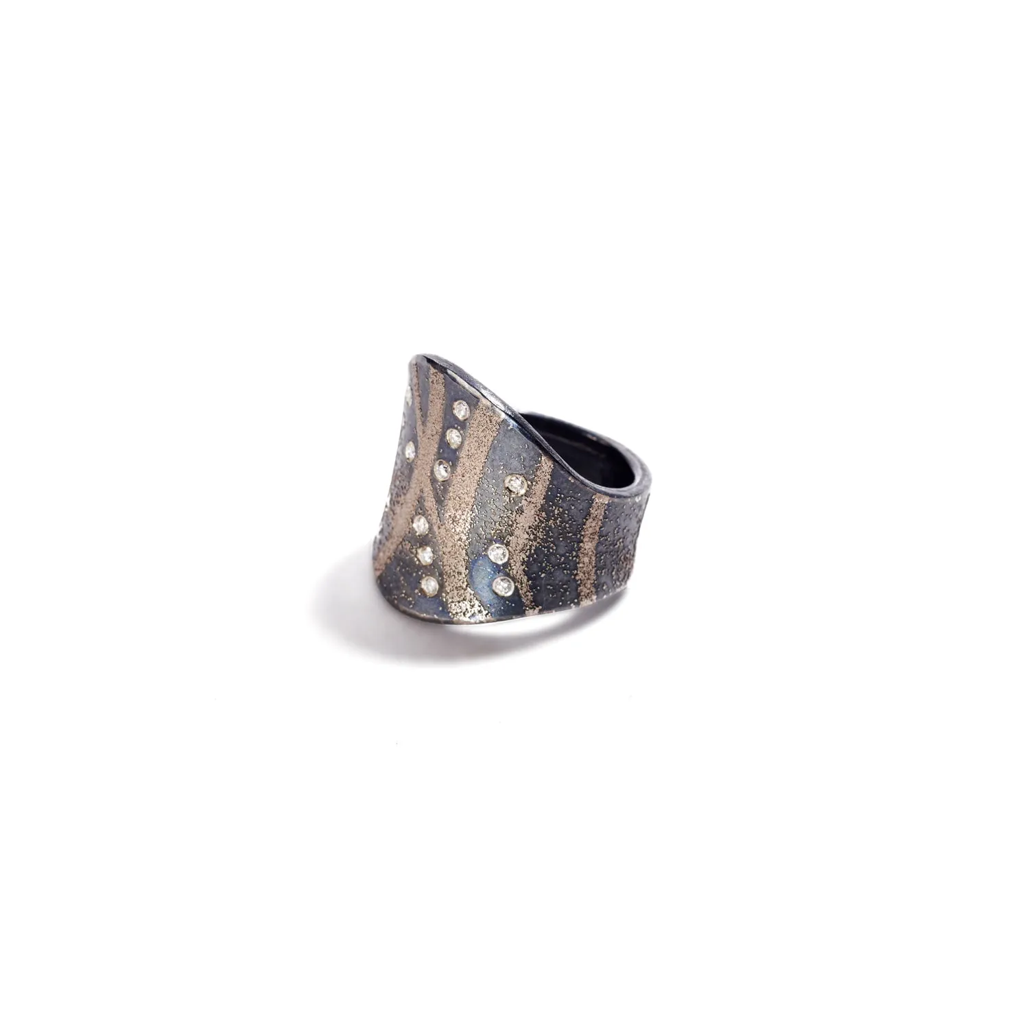 Fused Platinum and Diamond Ring