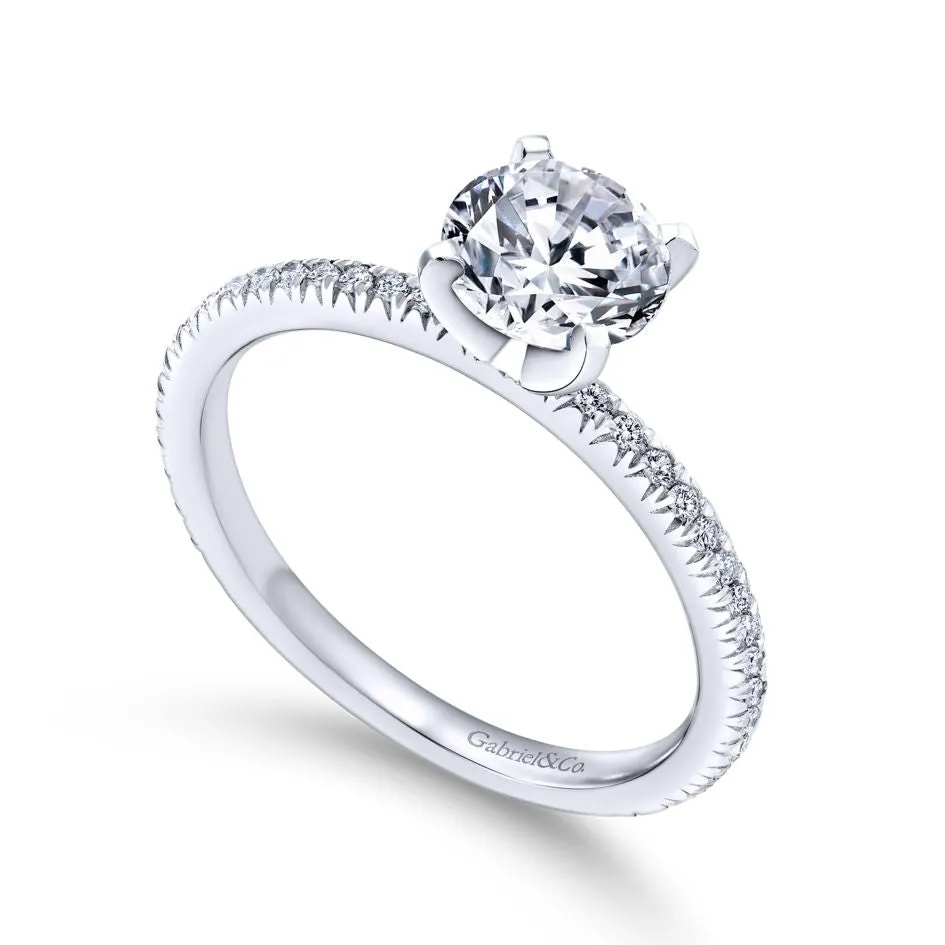 Gabriel & Co Paltinum Diamond Engagement Mount