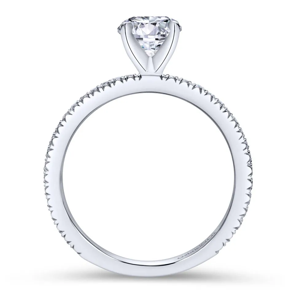 Gabriel & Co Paltinum Diamond Engagement Mount