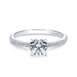 Gabriel & Co Paltinum Diamond Engagement Mount