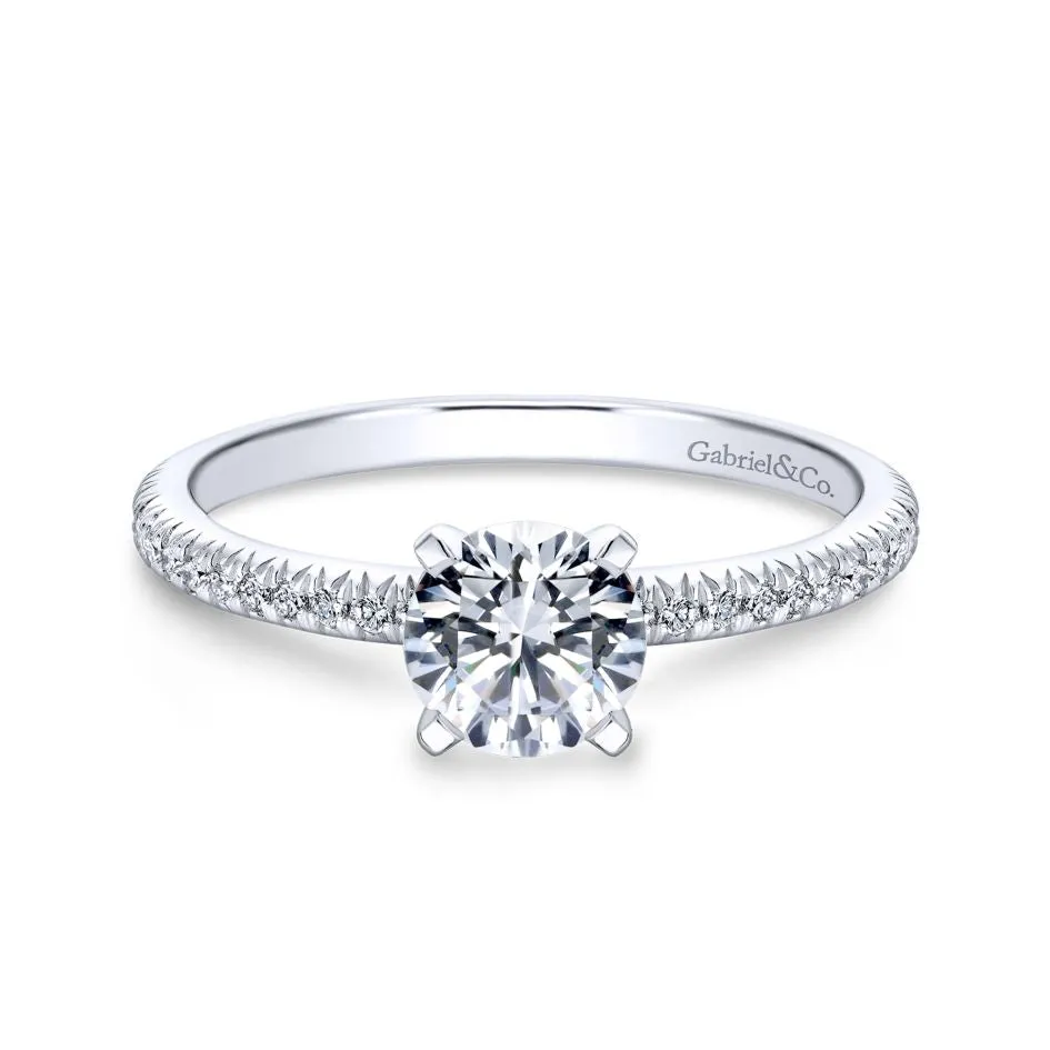Gabriel & Co Paltinum Diamond Engagement Mount