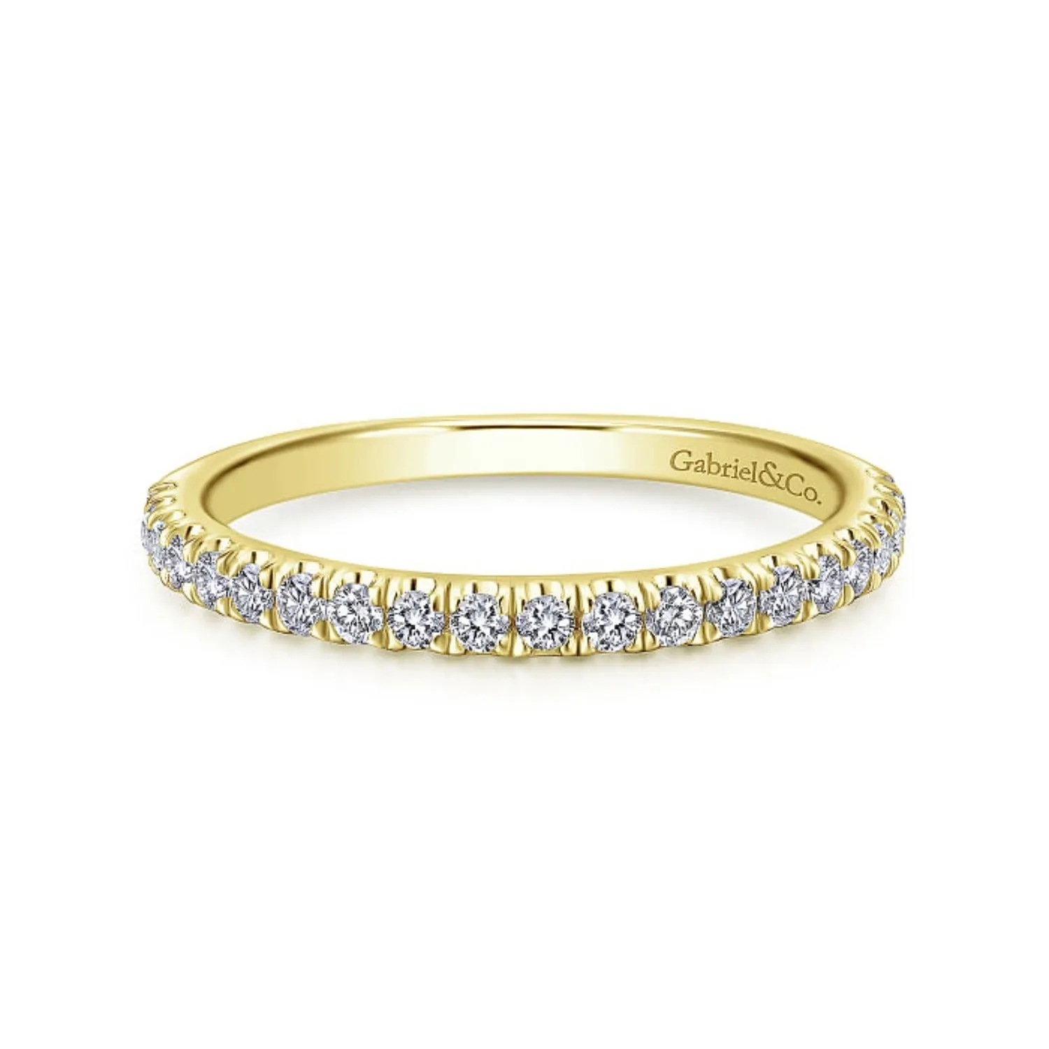 Gabriel & Co. "Lavender" Straight Prong Set Diamond Wedding Band