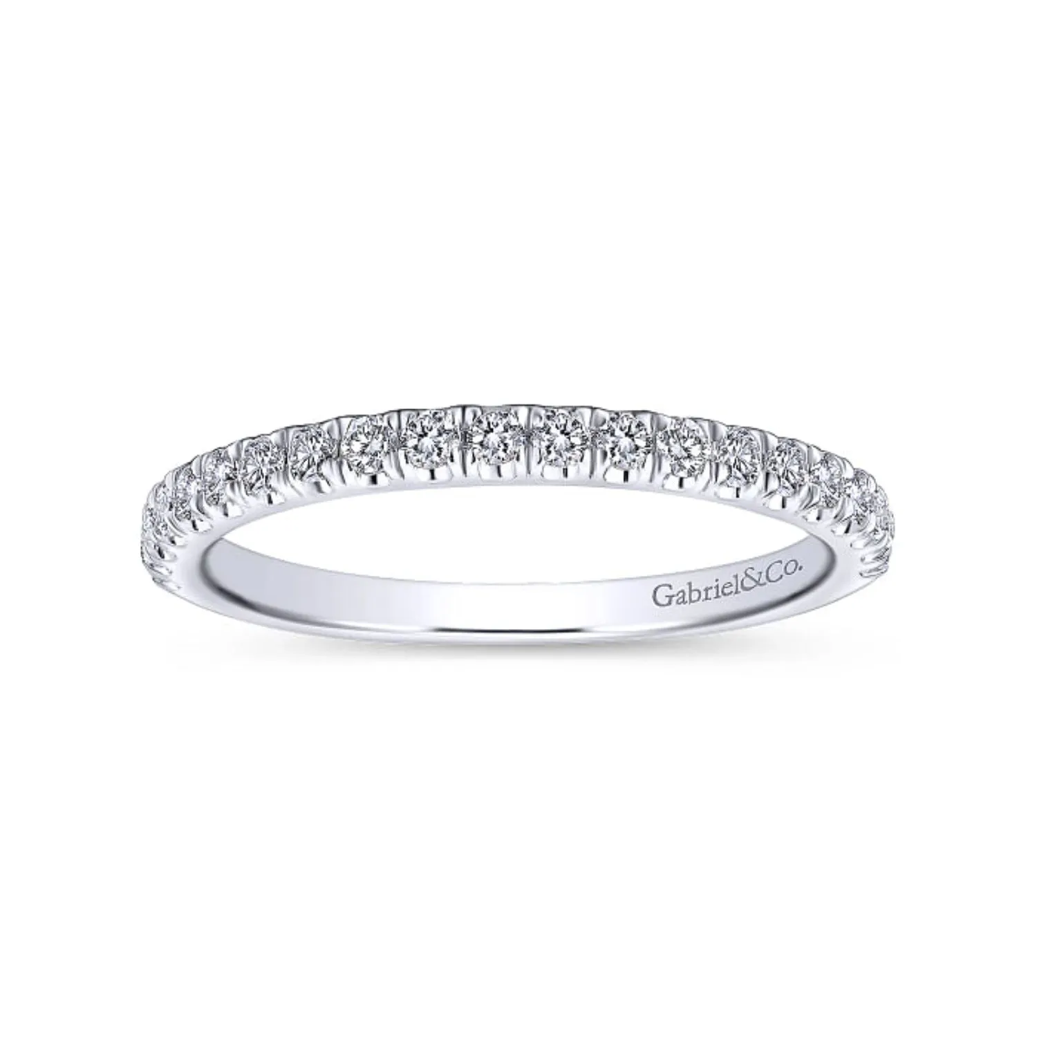 Gabriel & Co. "Lavender" Straight Prong Set Diamond Wedding Band
