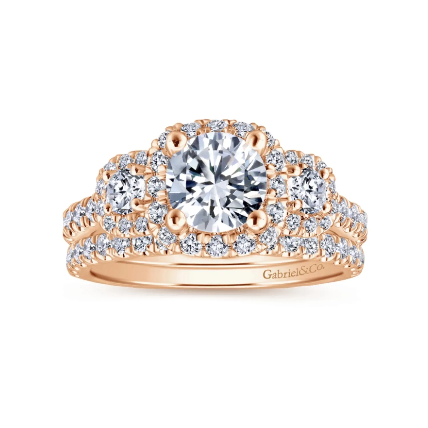 Gabriel & Co. "Lavender" Straight Prong Set Diamond Wedding Band