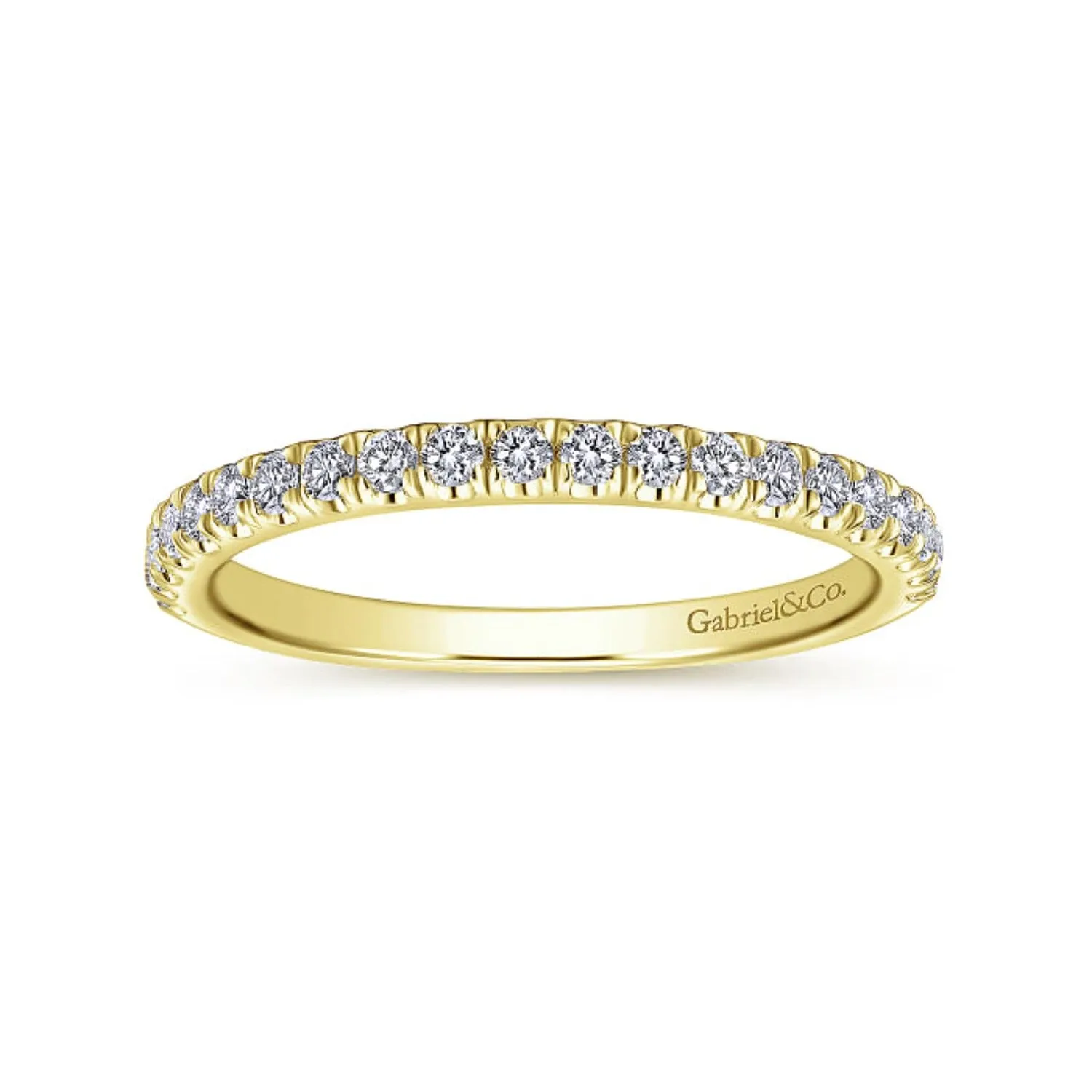 Gabriel & Co. "Lavender" Straight Prong Set Diamond Wedding Band