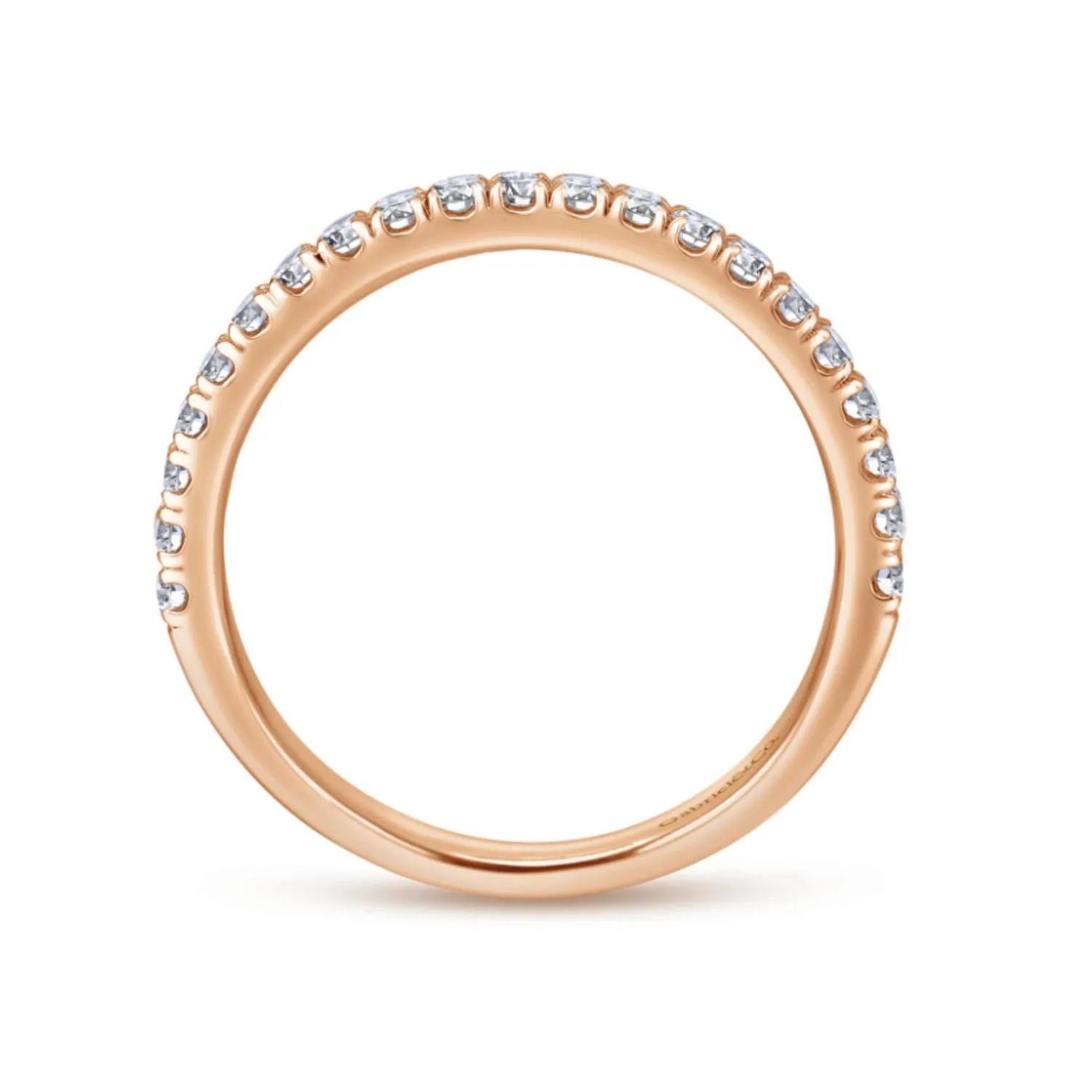 Gabriel & Co. "Lavender" Straight Prong Set Diamond Wedding Band