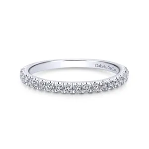 Gabriel & Co. "Lavender" Straight Prong Set Diamond Wedding Band