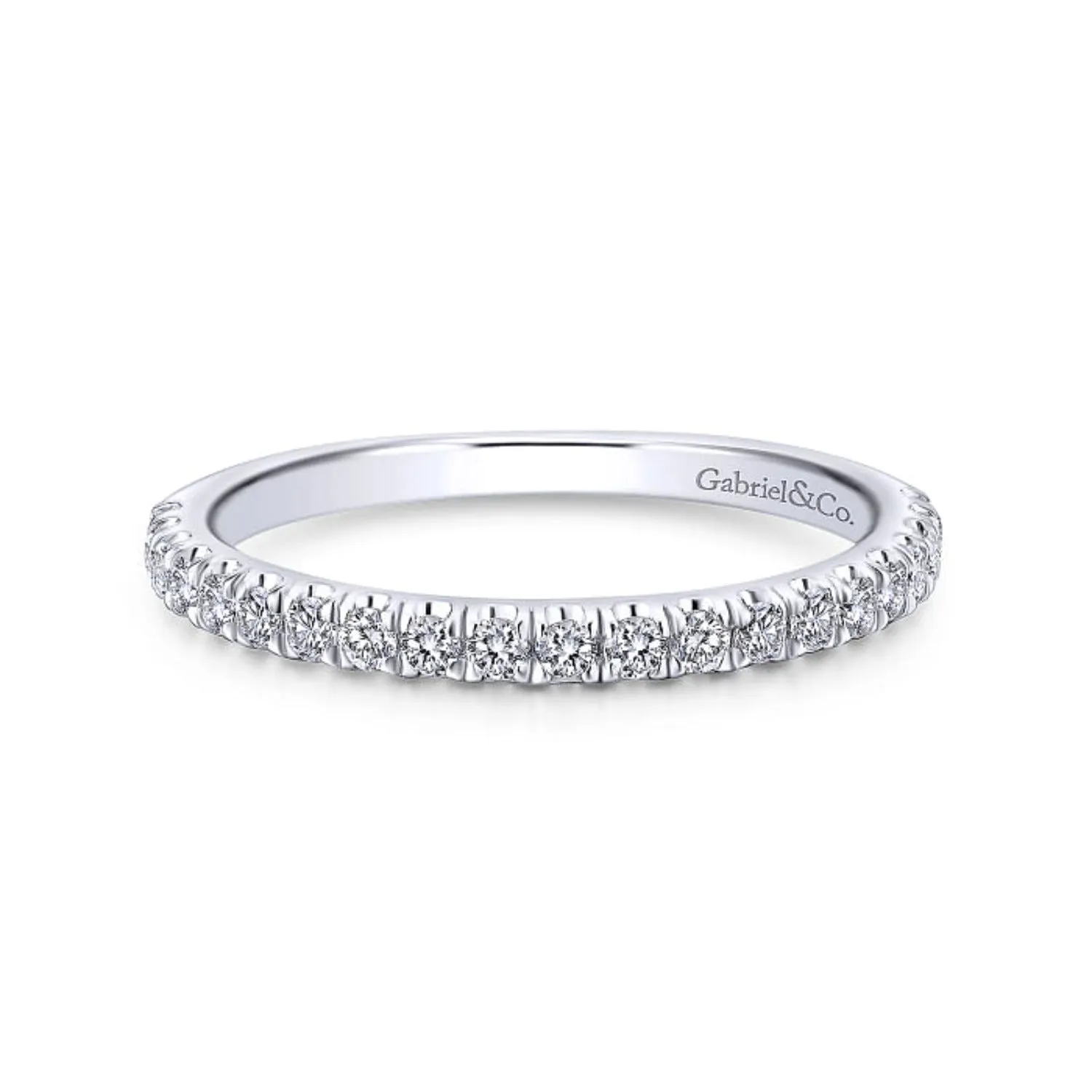 Gabriel & Co. "Lavender" Straight Prong Set Diamond Wedding Band