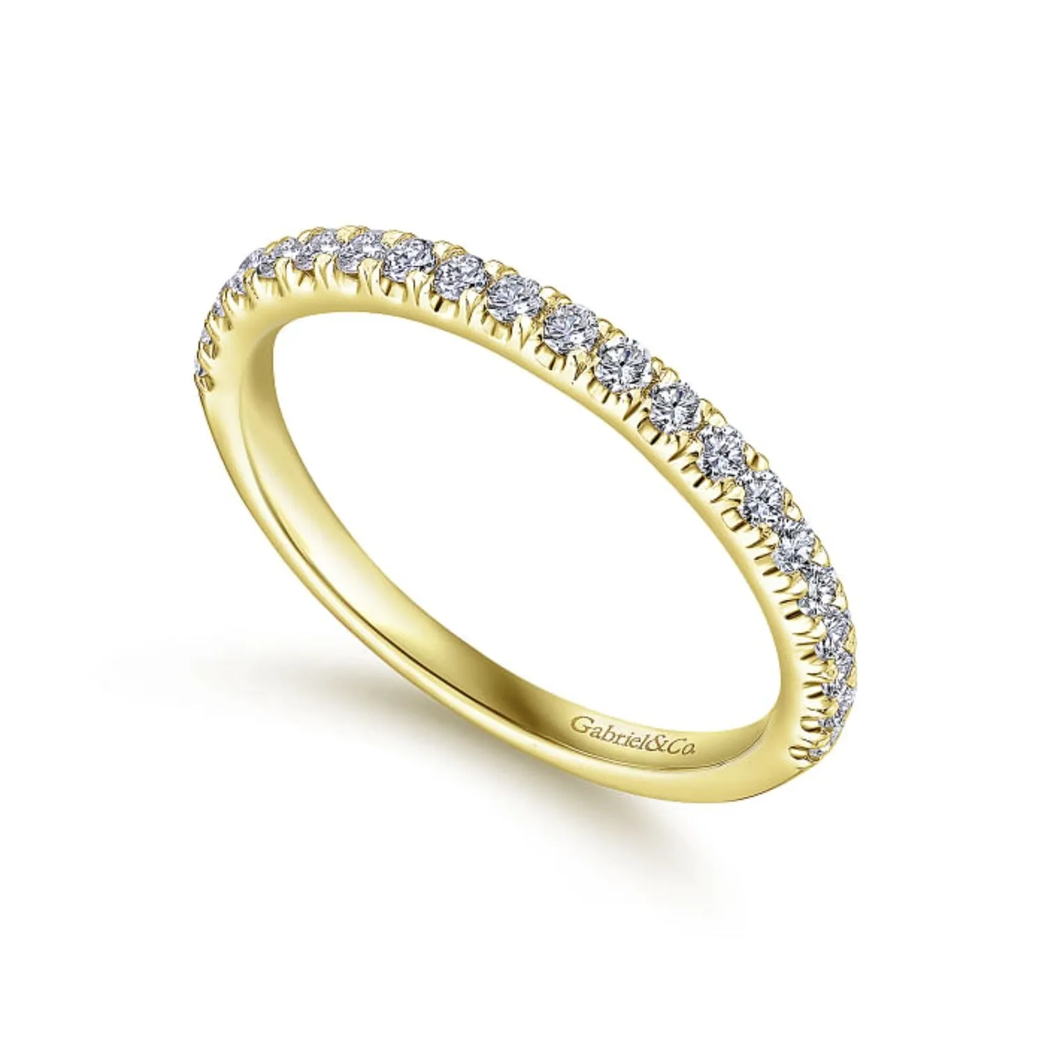 Gabriel & Co. "Lavender" Straight Prong Set Diamond Wedding Band