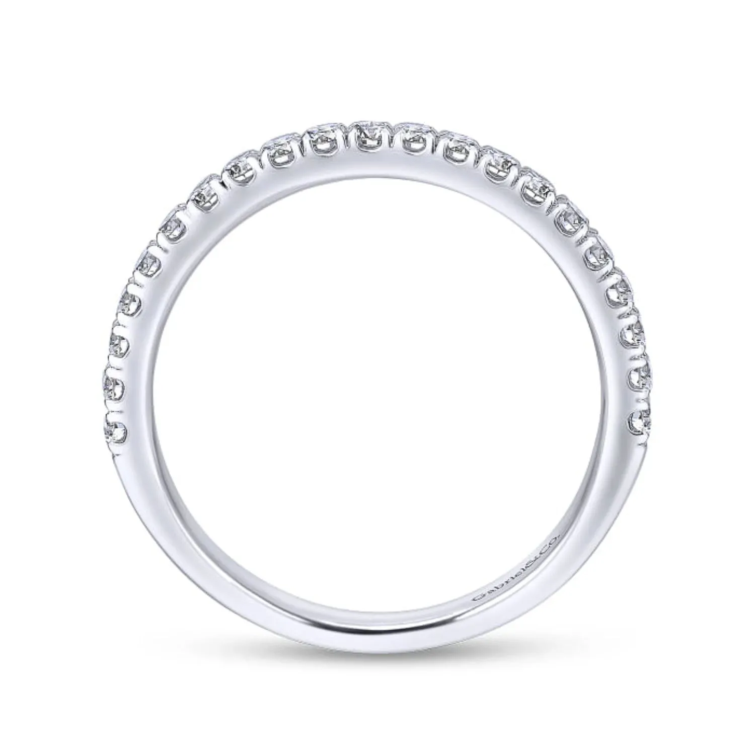 Gabriel & Co. "Lavender" Straight Prong Set Diamond Wedding Band