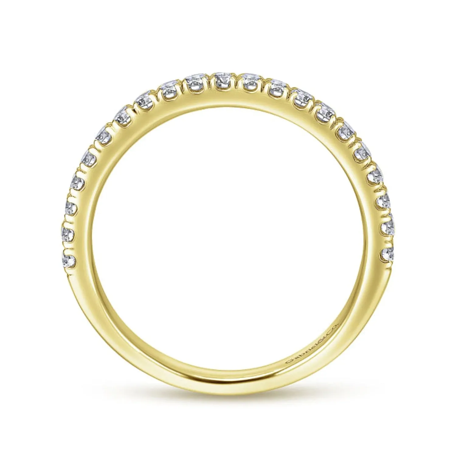 Gabriel & Co. "Lavender" Straight Prong Set Diamond Wedding Band