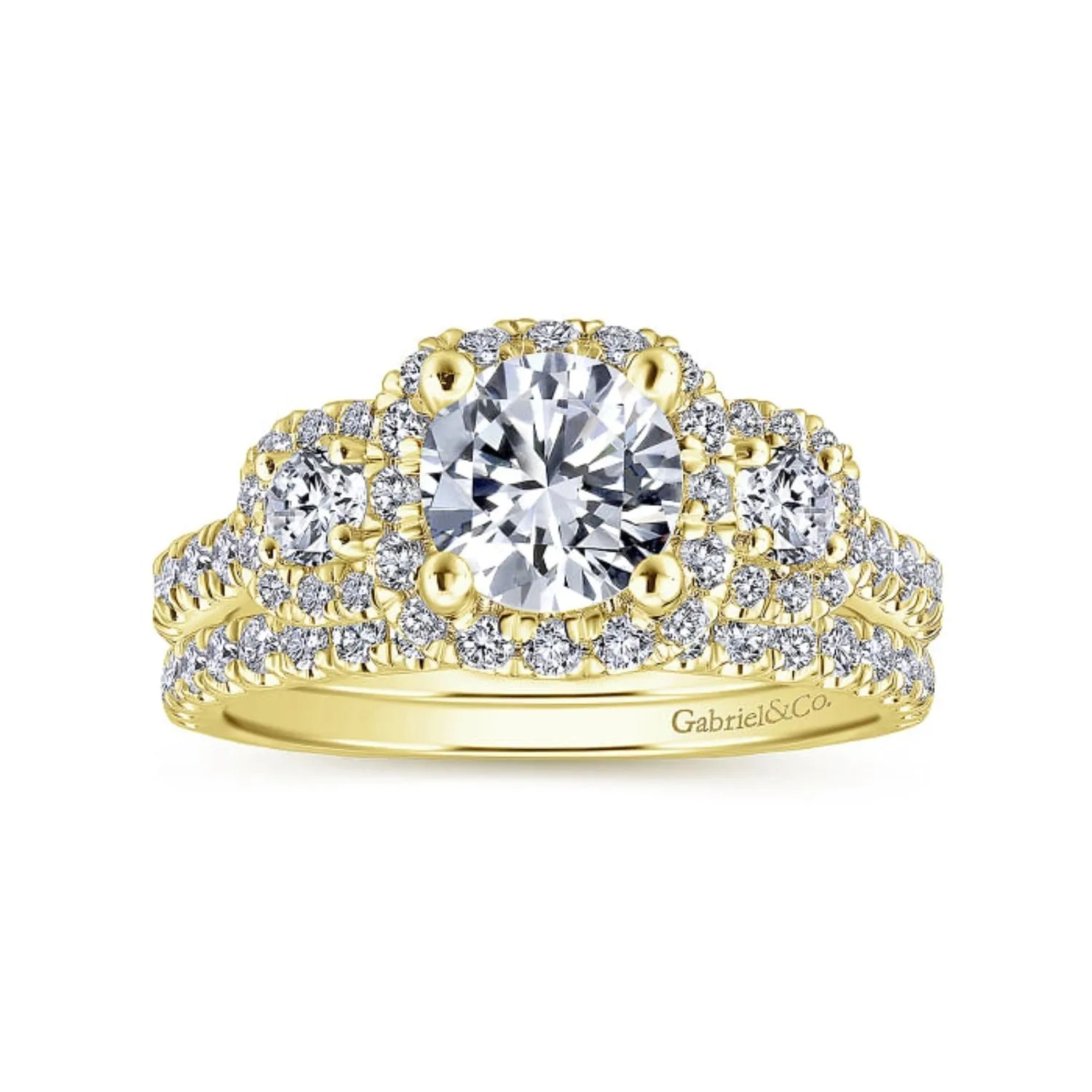Gabriel & Co. "Lavender" Straight Prong Set Diamond Wedding Band