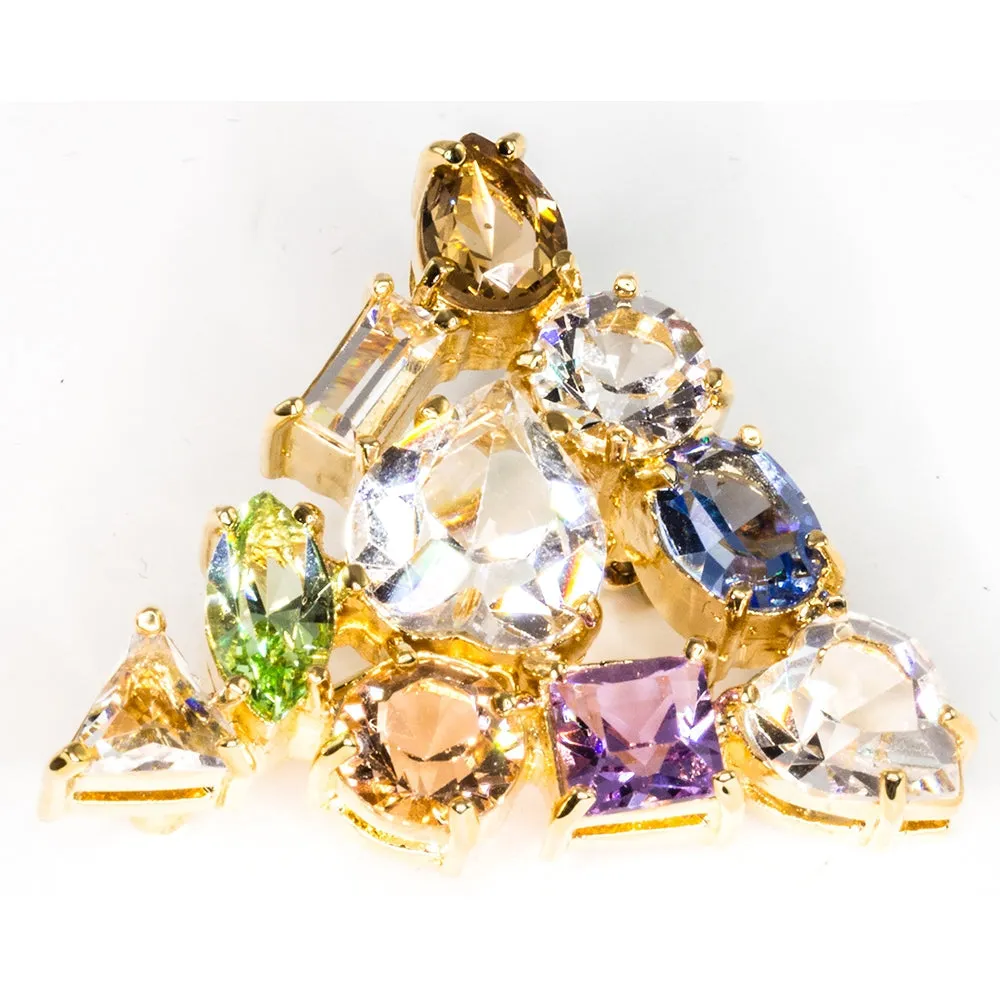 Gems Crystal Small Brooch